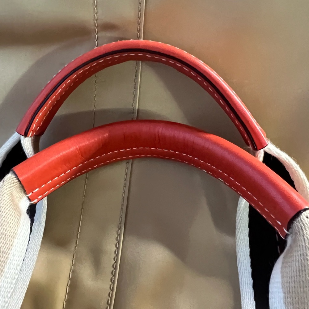 Coach Gold Tote Bag with Brown suede Accents - Picture 7 of 11